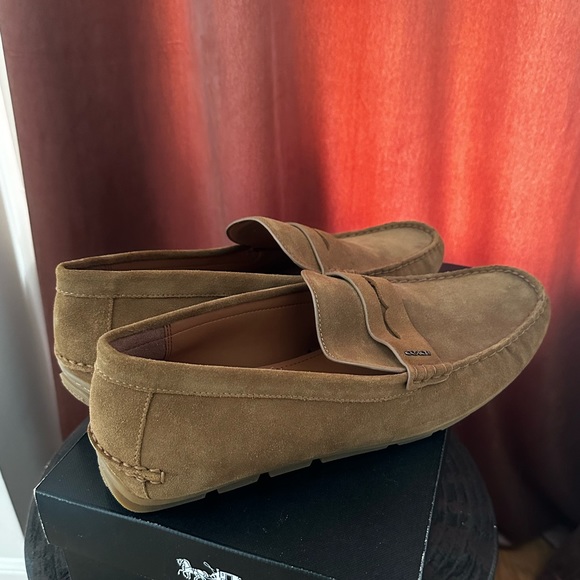 Coach Men Size 11.5 Mott Driver Loafers Raw Umber - Picture 5 of 6